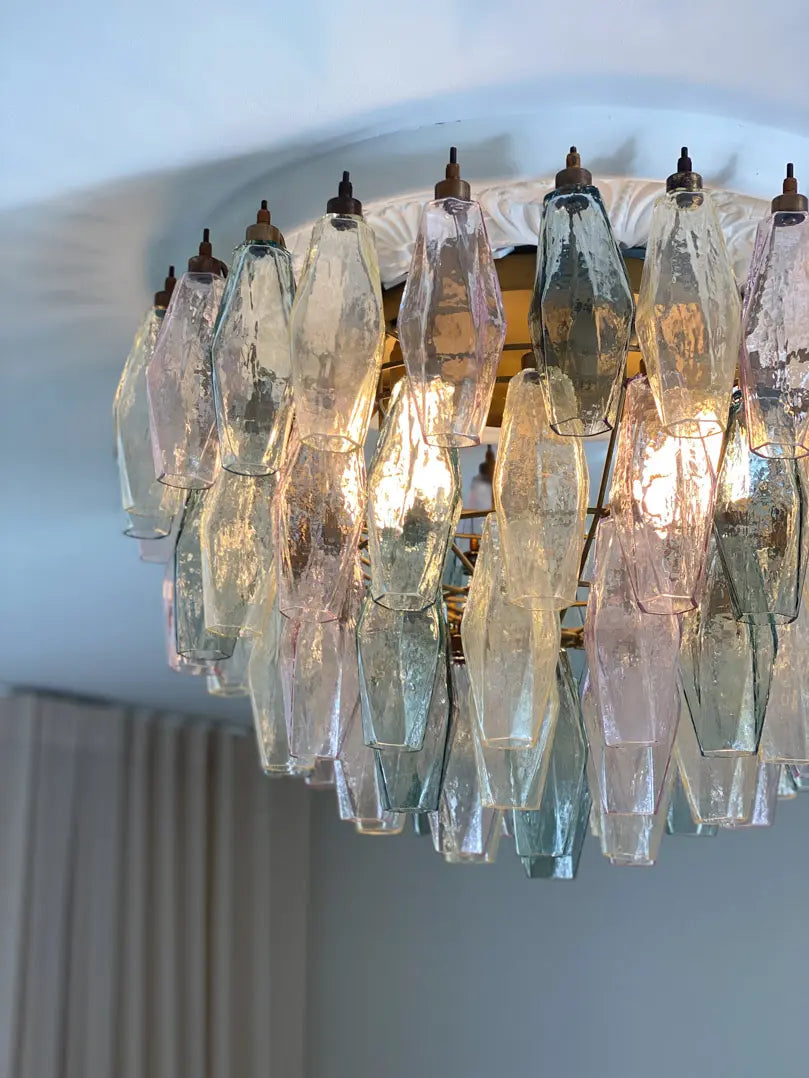 Murano Chandelier – Poliedri – 84 glasses – Multi