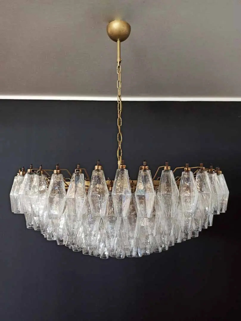 Murano Chandelier – Poliedri – 185 glass – Iridescent