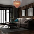Pink Murano Glass Tronchi Chandelier